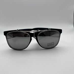 NYS Collection Womens Black Polarized Clip-on Sunglasses One Size NWT